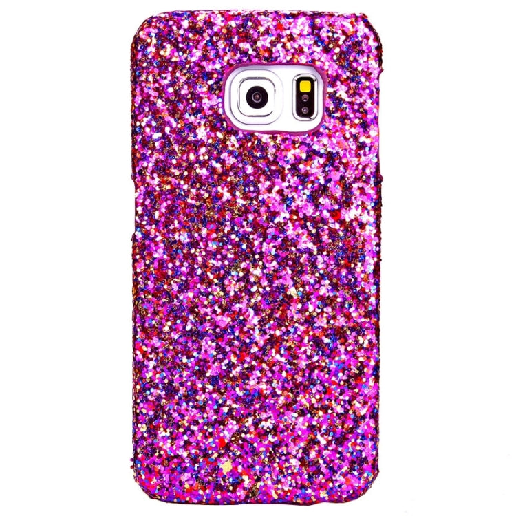 For Galaxy S6 Edge / G925 Ultra-Thin Shimmering Powder Pattern Paste Skin Protective Case
