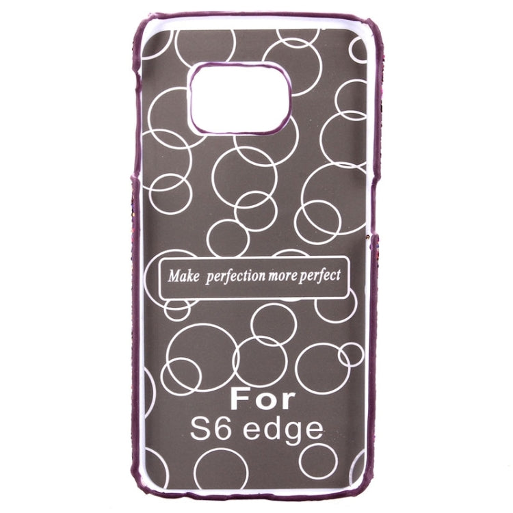For Galaxy S6 Edge / G925 Ultra-Thin Shimmering Powder Pattern Paste Skin Protective Case