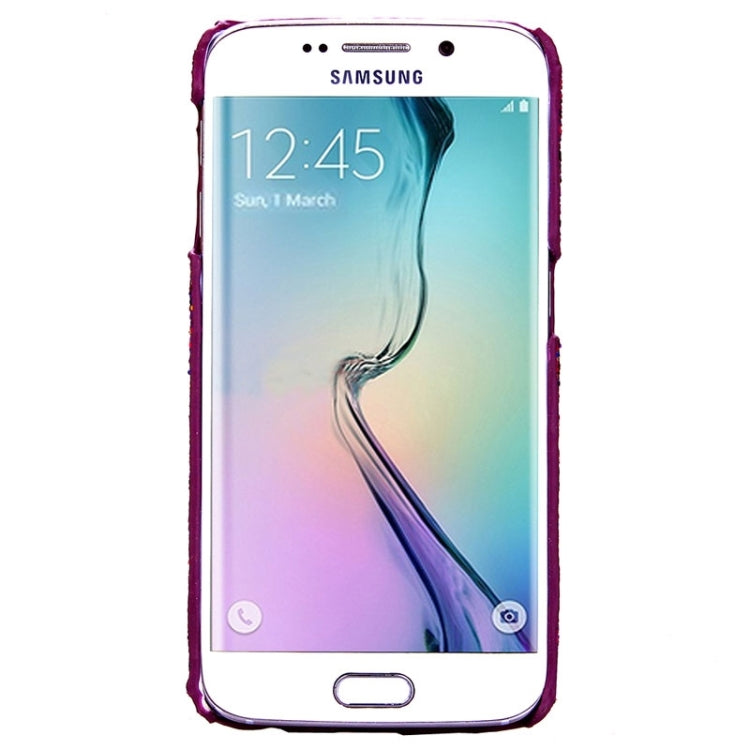 For Galaxy S6 Edge / G925 Ultra-Thin Shimmering Powder Pattern Paste Skin Protective Case