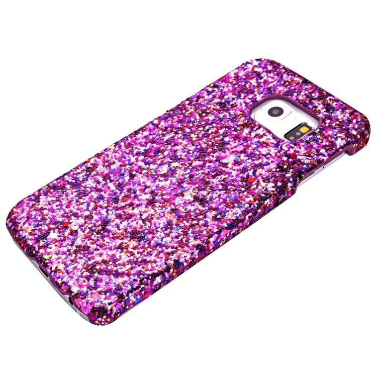 For Galaxy S6 Edge / G925 Ultra-Thin Shimmering Powder Pattern Paste Skin Protective Case