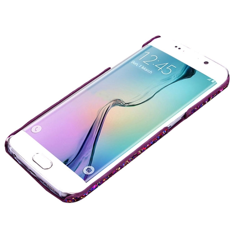 For Galaxy S6 Edge / G925 Ultra-Thin Shimmering Powder Pattern Paste Skin Protective Case