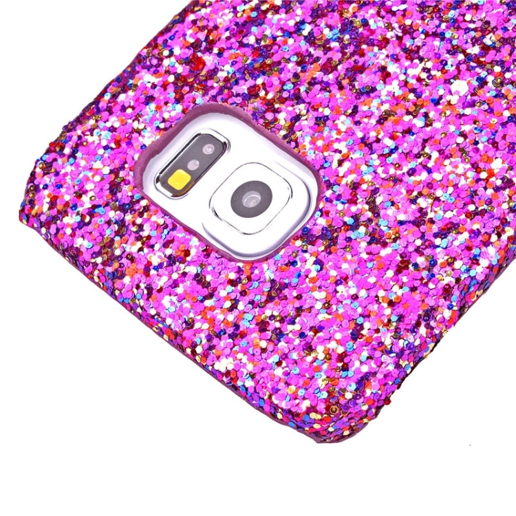 For Galaxy S6 Edge / G925 Ultra-Thin Shimmering Powder Pattern Paste Skin Protective Case