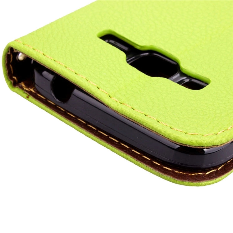 Leaf Magnetic Snap Litchi Texture Horizontal Flip Leather Case with Card Slots & Wallet & Holder & Lanyard for Galaxy Core Prime / G360