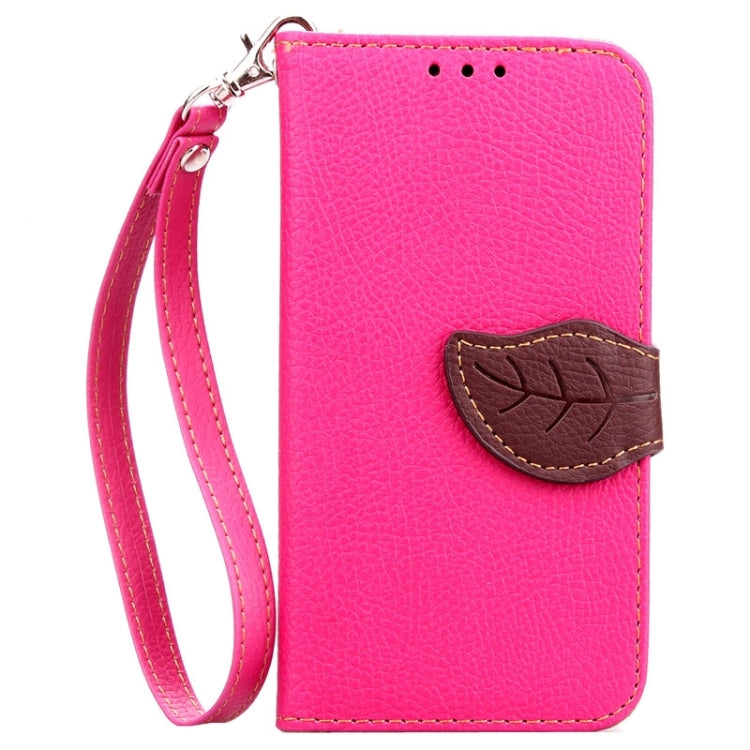 Leaf Magnetic Snap Litchi Texture Horizontal Flip Leather Case with Card Slots & Wallet & Holder & Lanyard for Galaxy Core Prime / G360
