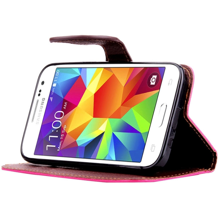 Leaf Magnetic Snap Litchi Texture Horizontal Flip Leather Case with Card Slots & Wallet & Holder & Lanyard for Galaxy Core Prime / G360