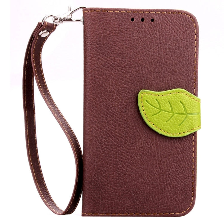 Leaf Magnetic Snap Litchi Texture Horizontal Flip Leather Case with Card Slots & Wallet & Holder & Lanyard for Galaxy Core Prime / G360