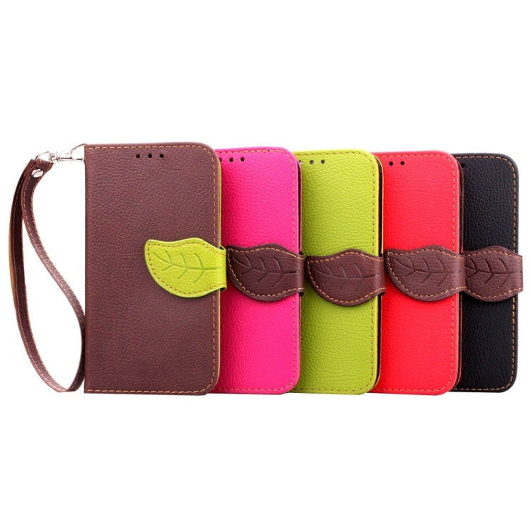 Leaf Magnetic Snap Litchi Texture Horizontal Flip Leather Case with Card Slots & Wallet & Holder & Lanyard for Galaxy Core Prime / G360
