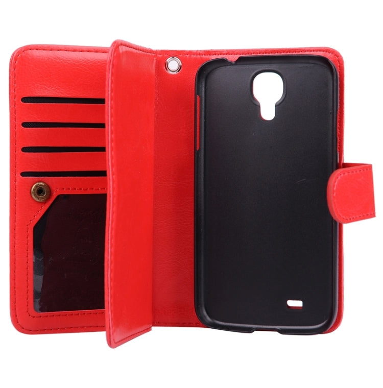 Multifunctional Crazy Horse Texture Horizontal Flip Solid Color Leather Case with Nine Card Slots & Wallet for Galaxy S4 / i9500