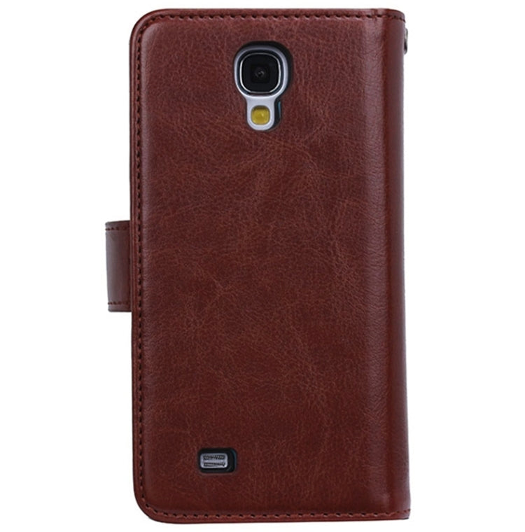 Multifunctional Crazy Horse Texture Horizontal Flip Solid Color Leather Case with Nine Card Slots & Wallet for Galaxy S4 / i9500