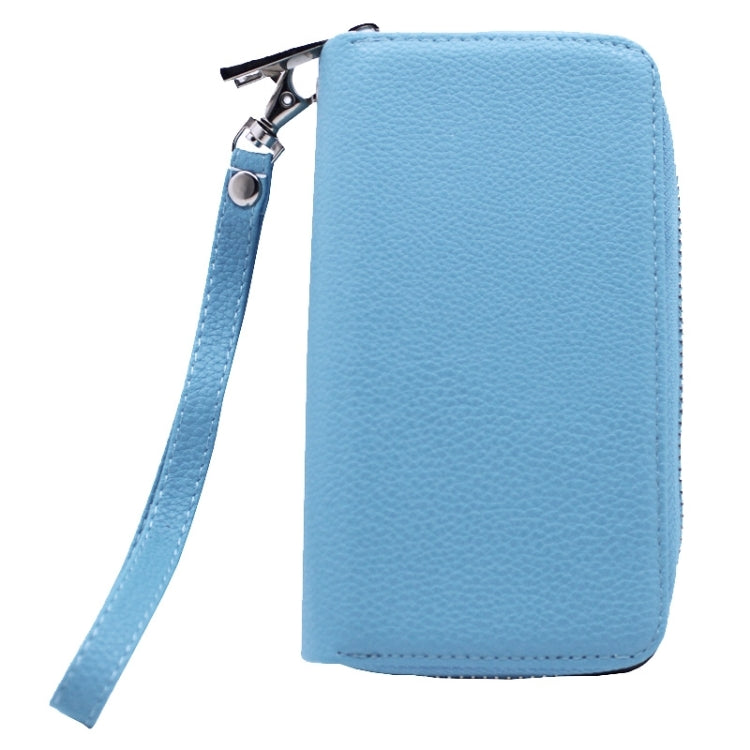 For Galaxy S6 / G920 Multifunctional Separable Litchi Texture Solid Color Leather Case with Zipper & Card Slots & Lanyard