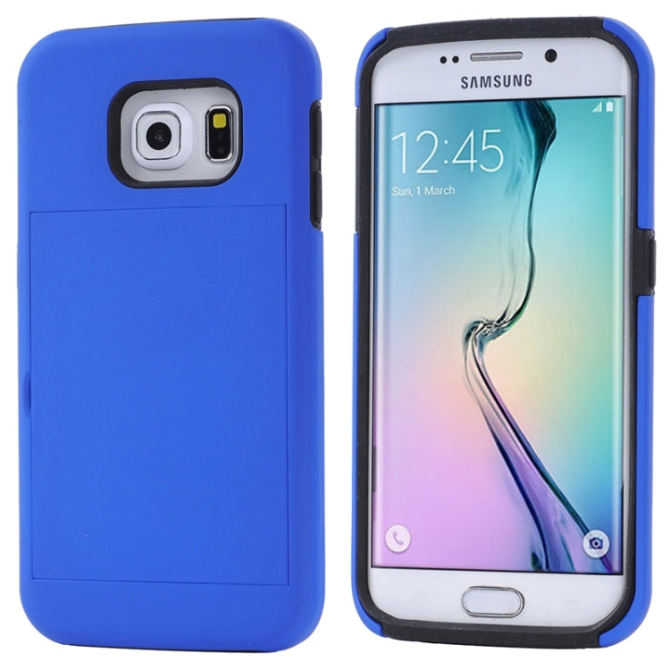 For Galaxy S6 Edge / G925 Solid Color Combination Case with Holder and Card Slot