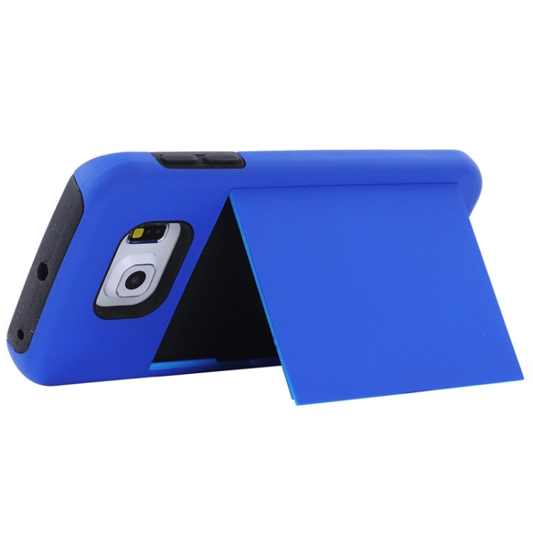 For Galaxy S6 Edge / G925 Solid Color Combination Case with Holder and Card Slot