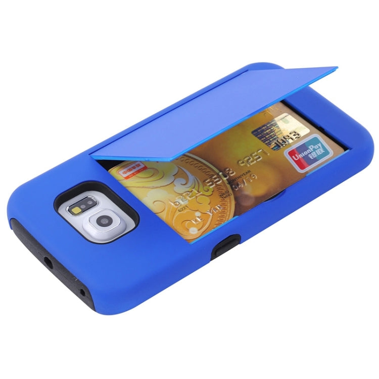 For Galaxy S6 Edge / G925 Solid Color Combination Case with Holder and Card Slot