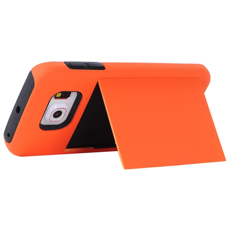 For Galaxy S6 Edge / G925 Solid Color Combination Case with Holder and Card Slot