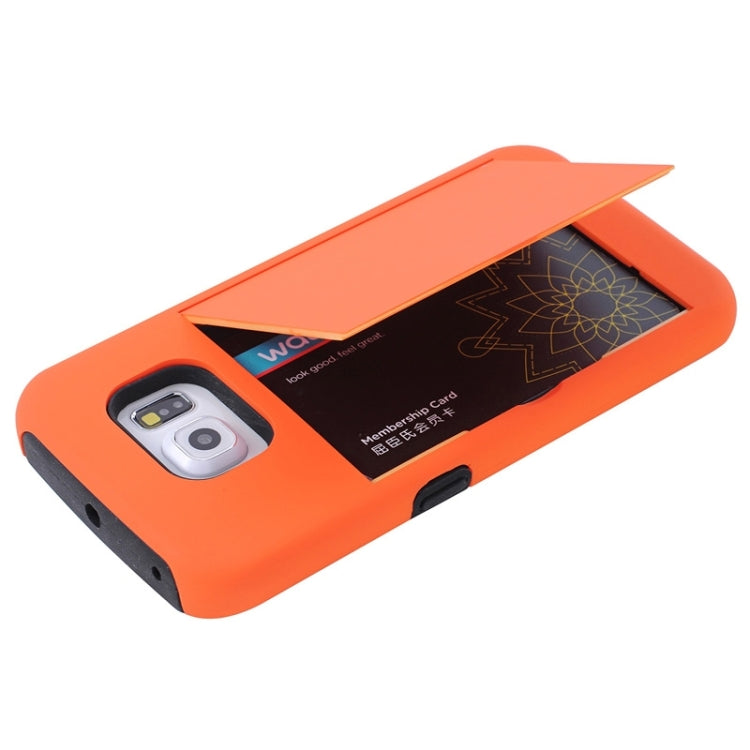 For Galaxy S6 Edge / G925 Solid Color Combination Case with Holder and Card Slot
