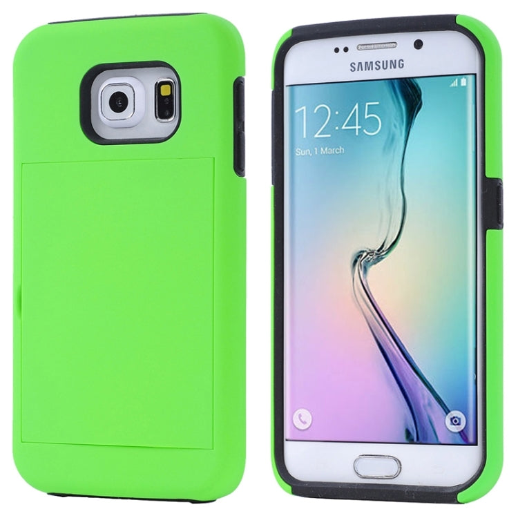 For Galaxy S6 Edge / G925 Solid Color Combination Case with Holder and Card Slot