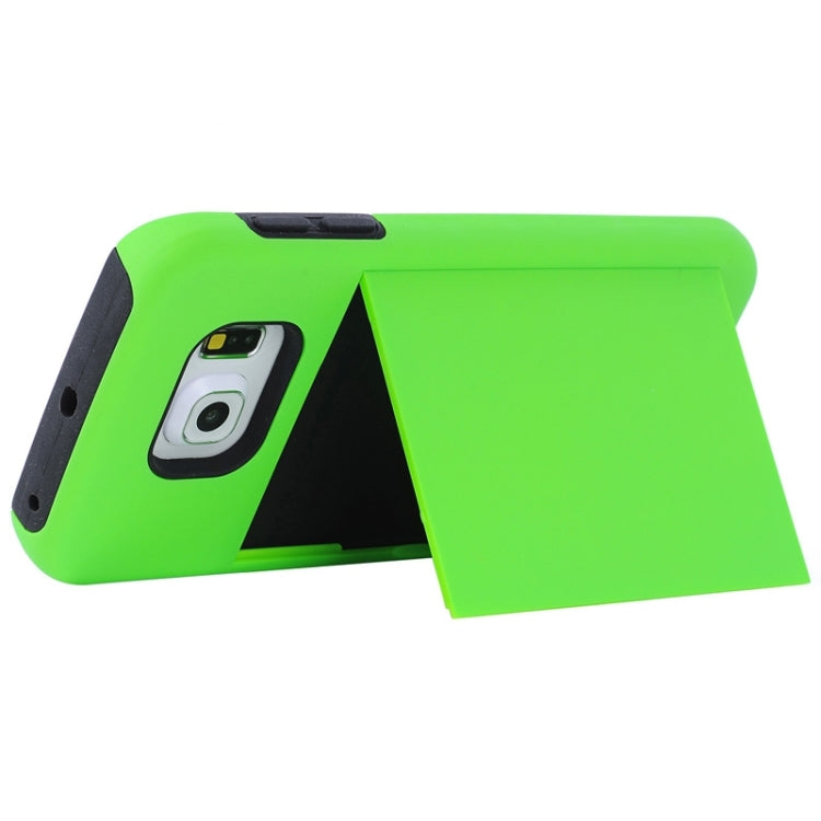 For Galaxy S6 Edge / G925 Solid Color Combination Case with Holder and Card Slot
