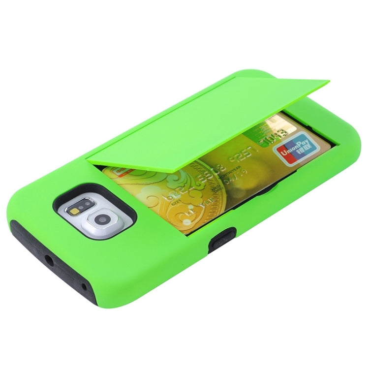 For Galaxy S6 Edge / G925 Solid Color Combination Case with Holder and Card Slot