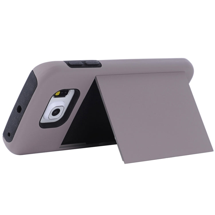 For Galaxy S6 Edge / G925 Solid Color Combination Case with Holder and Card Slot