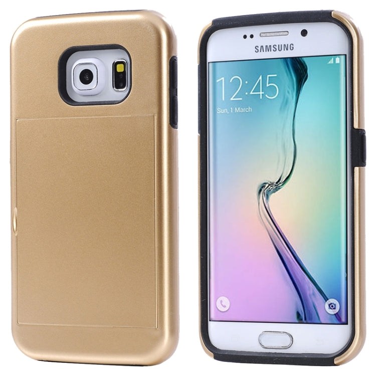For Galaxy S6 Edge / G925 Solid Color Combination Case with Holder and Card Slot