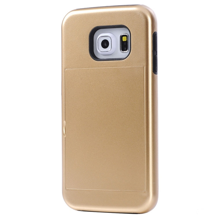 For Galaxy S6 Edge / G925 Solid Color Combination Case with Holder and Card Slot