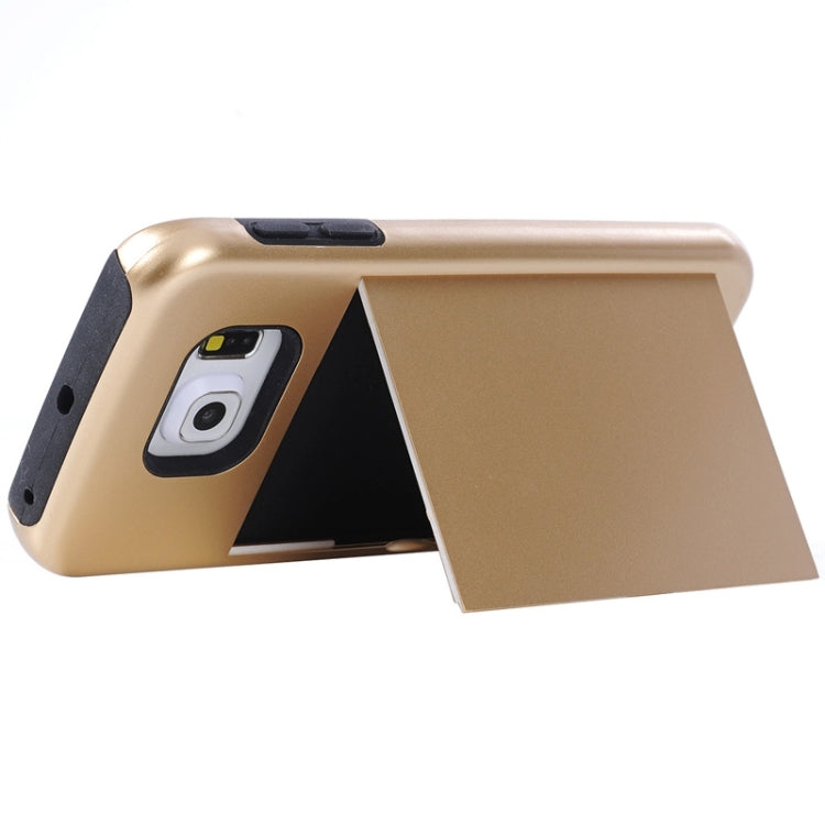 For Galaxy S6 Edge / G925 Solid Color Combination Case with Holder and Card Slot