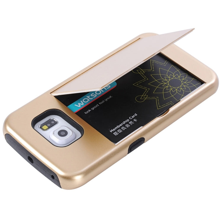 For Galaxy S6 Edge / G925 Solid Color Combination Case with Holder and Card Slot