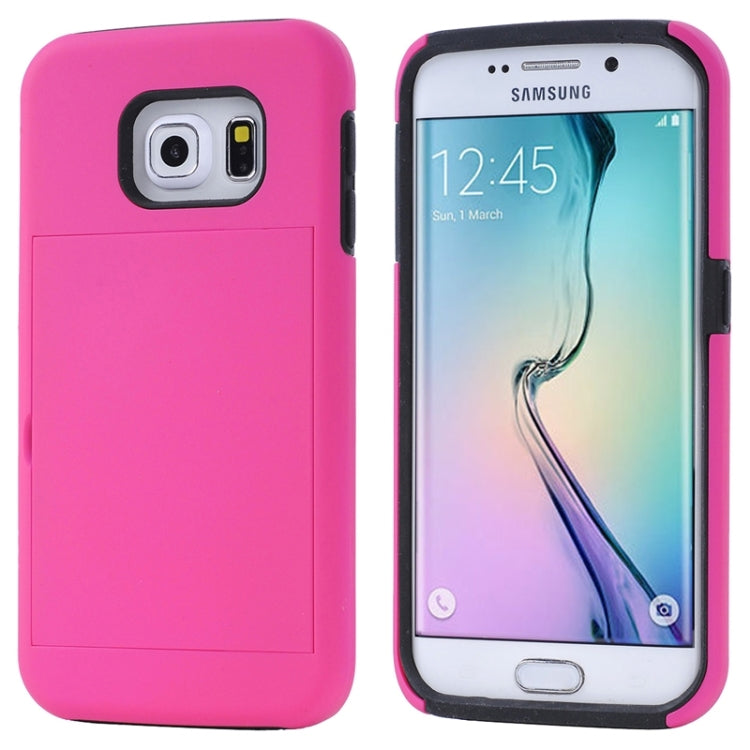 For Galaxy S6 Edge / G925 Solid Color Combination Case with Holder and Card Slot