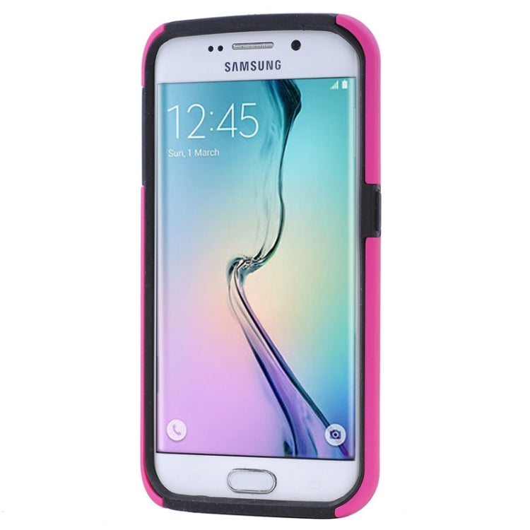 For Galaxy S6 Edge / G925 Solid Color Combination Case with Holder and Card Slot
