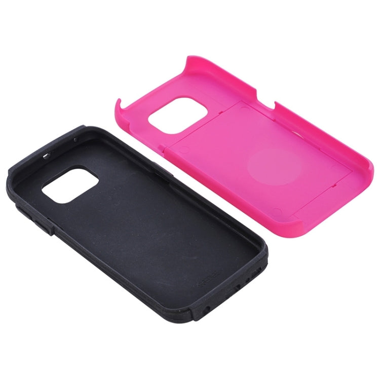 For Galaxy S6 Edge / G925 Solid Color Combination Case with Holder and Card Slot