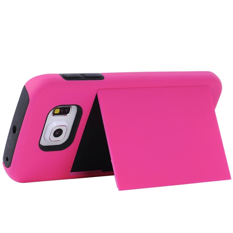 For Galaxy S6 Edge / G925 Solid Color Combination Case with Holder and Card Slot