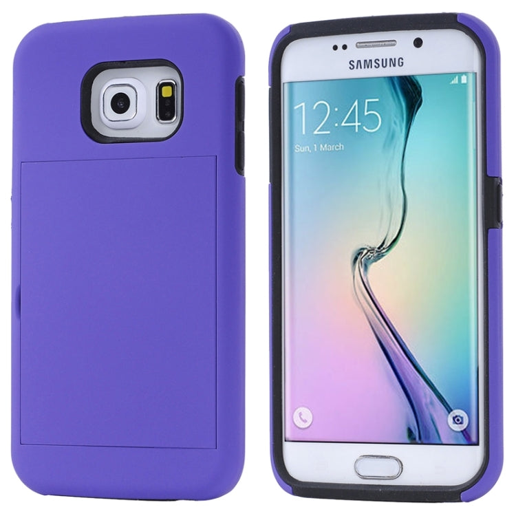 For Galaxy S6 Edge / G925 Solid Color Combination Case with Holder and Card Slot