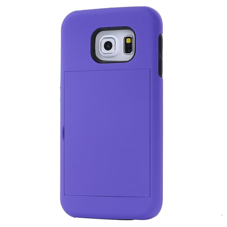 For Galaxy S6 Edge / G925 Solid Color Combination Case with Holder and Card Slot