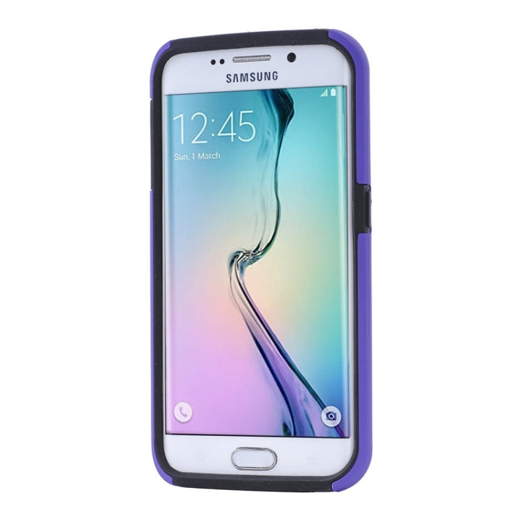 For Galaxy S6 Edge / G925 Solid Color Combination Case with Holder and Card Slot