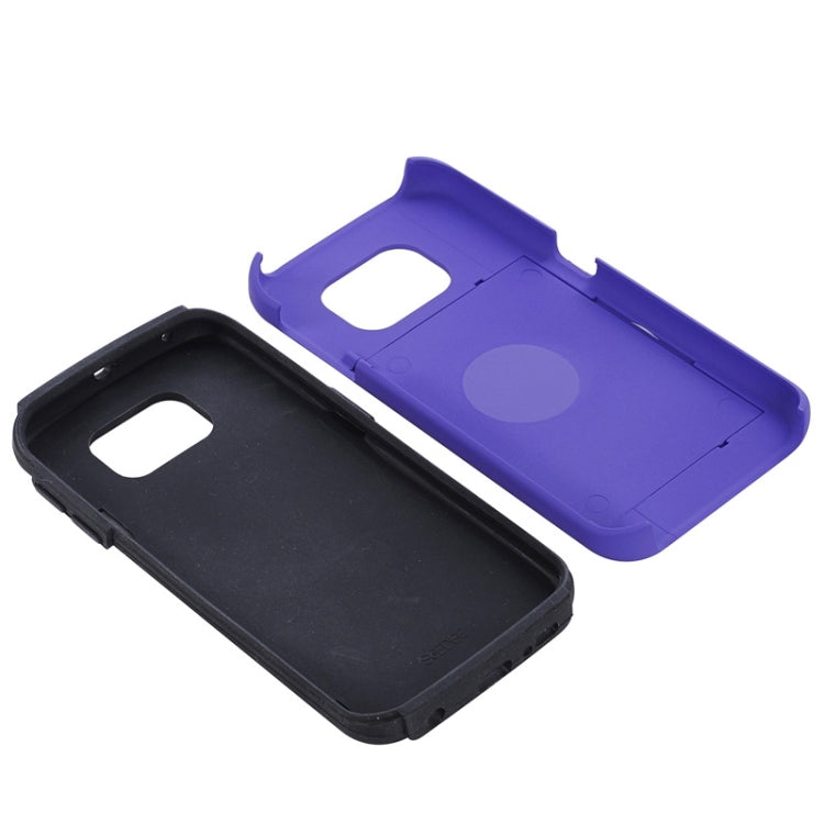 For Galaxy S6 Edge / G925 Solid Color Combination Case with Holder and Card Slot