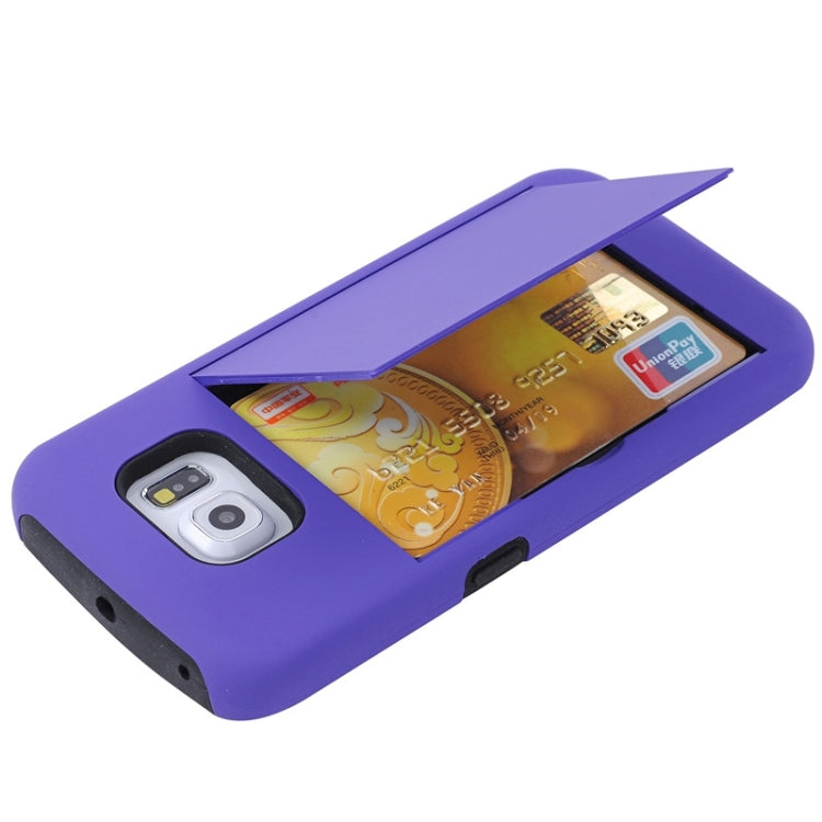 For Galaxy S6 Edge / G925 Solid Color Combination Case with Holder and Card Slot