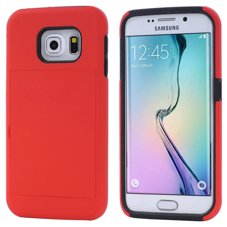 For Galaxy S6 Edge / G925 Solid Color Combination Case with Holder and Card Slot
