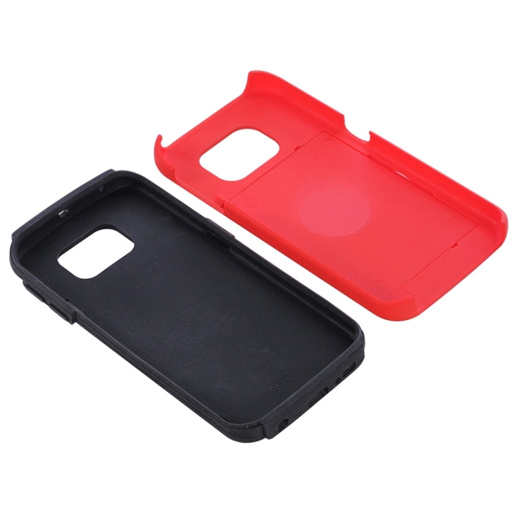 For Galaxy S6 Edge / G925 Solid Color Combination Case with Holder and Card Slot