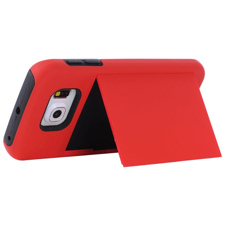For Galaxy S6 Edge / G925 Solid Color Combination Case with Holder and Card Slot