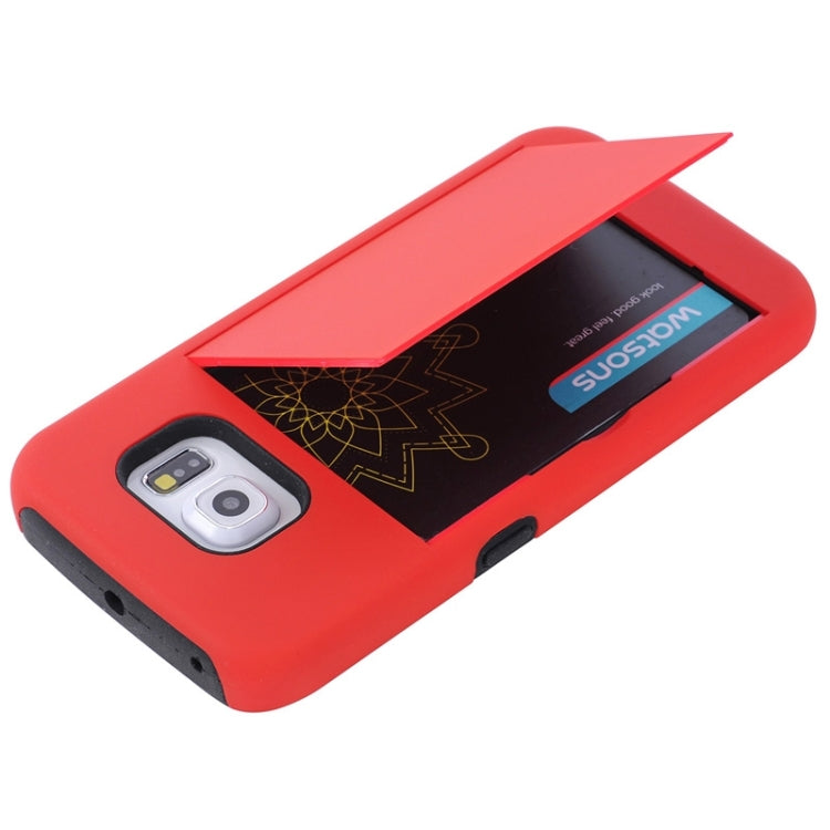 For Galaxy S6 Edge / G925 Solid Color Combination Case with Holder and Card Slot