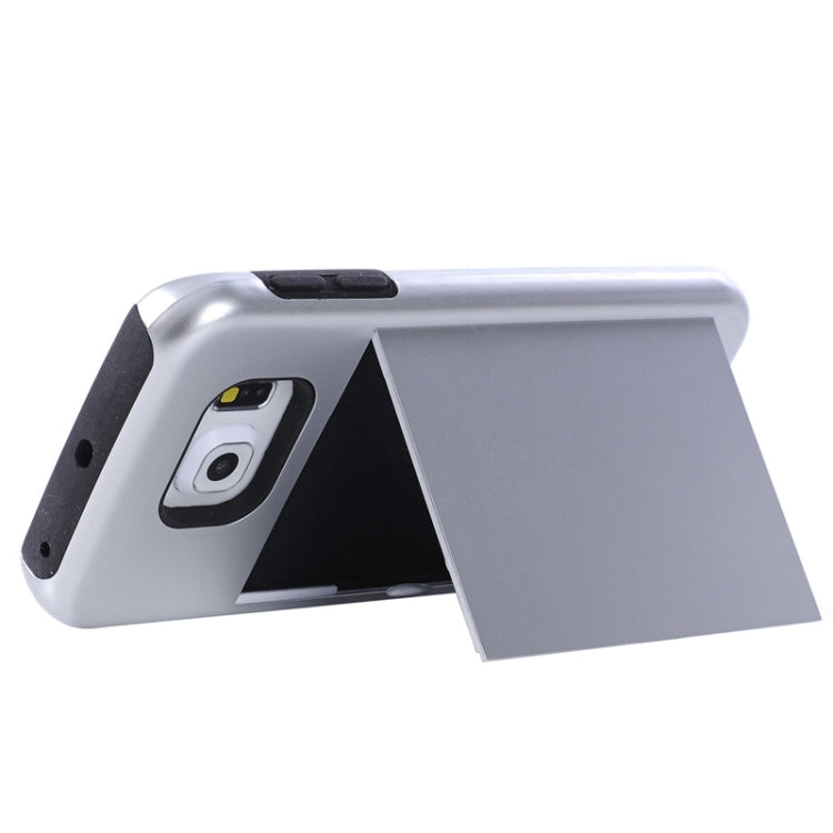 For Galaxy S6 Edge / G925 Solid Color Combination Case with Holder and Card Slot