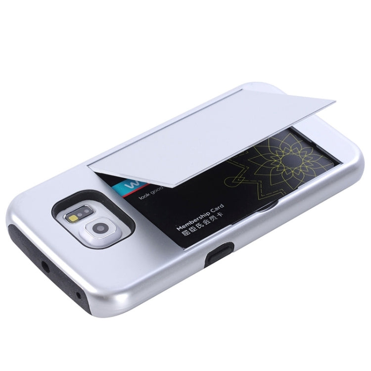 For Galaxy S6 Edge / G925 Solid Color Combination Case with Holder and Card Slot