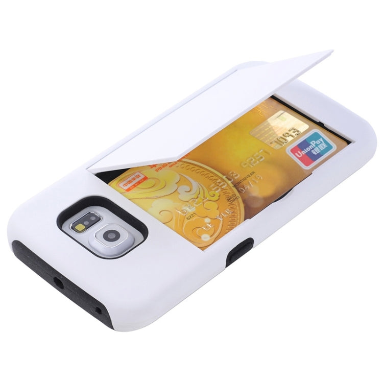 For Galaxy S6 Edge / G925 Solid Color Combination Case with Holder and Card Slot
