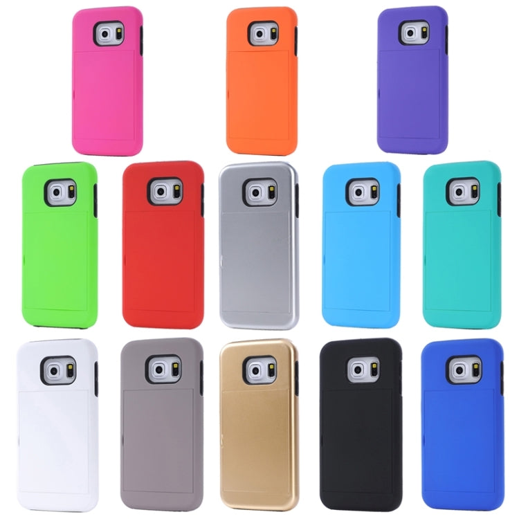 For Galaxy S6 Edge / G925 Solid Color Combination Case with Holder and Card Slot