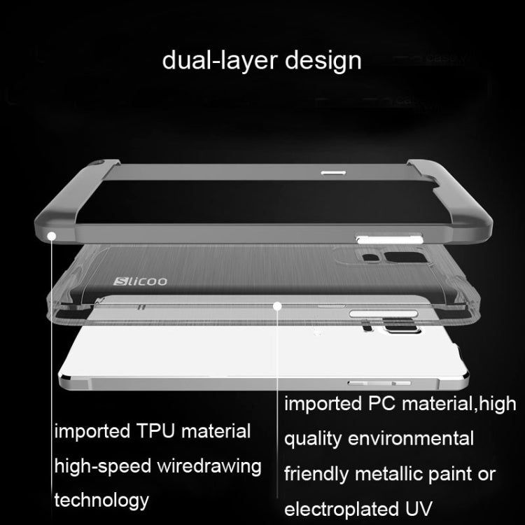 Slicoo Brushed Texture Electroplating Combination Case for Galaxy Note 4 / N910
