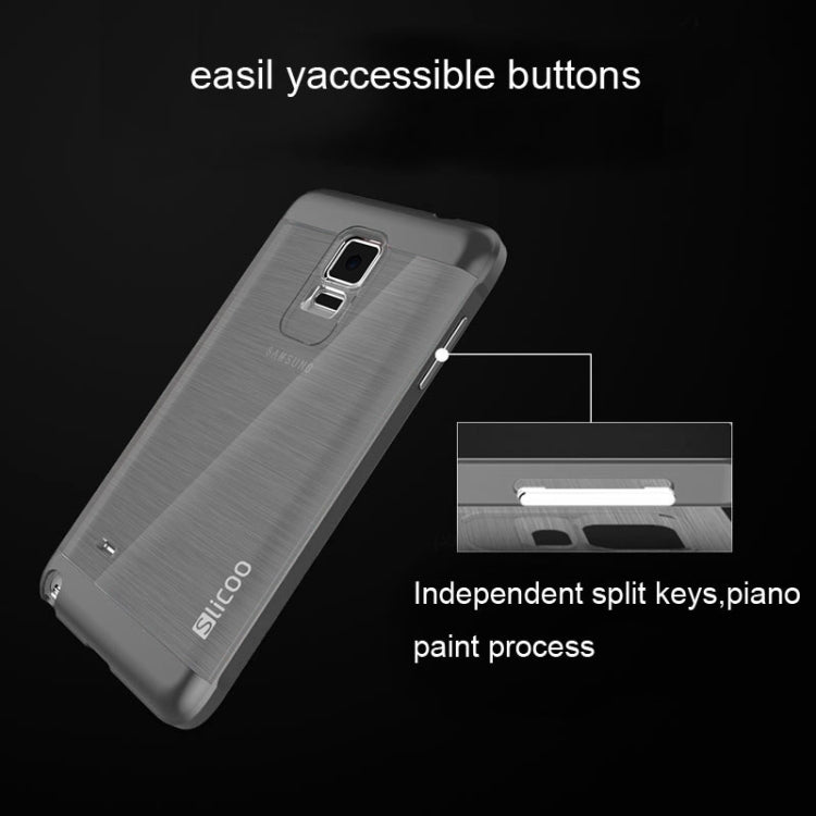 Slicoo Brushed Texture Electroplating Combination Case for Galaxy Note 4 / N910