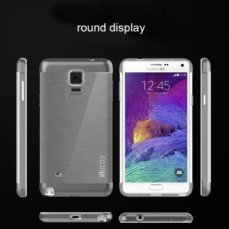 Slicoo Brushed Texture Electroplating Combination Case for Galaxy Note 4 / N910