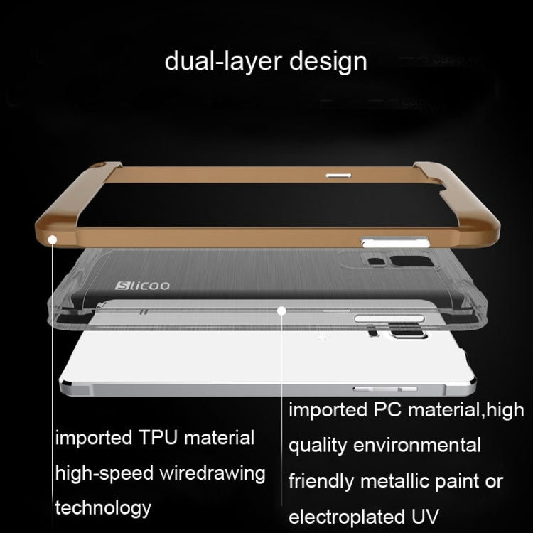 Slicoo Brushed Texture Electroplating Combination Case for Galaxy Note 4 / N910