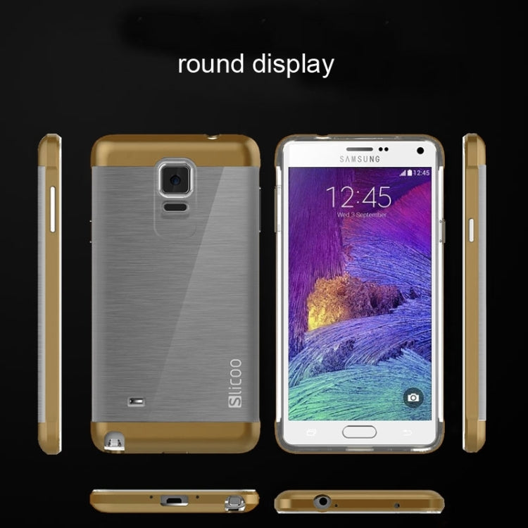 Slicoo Brushed Texture Electroplating Combination Case for Galaxy Note 4 / N910