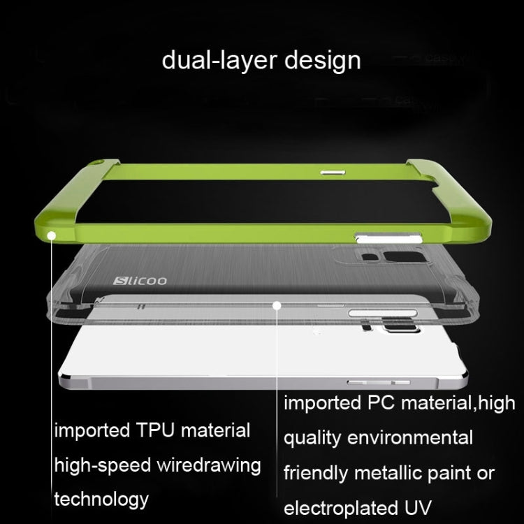 Slicoo Brushed Texture Electroplating Combination Case for Galaxy Note 4 / N910
